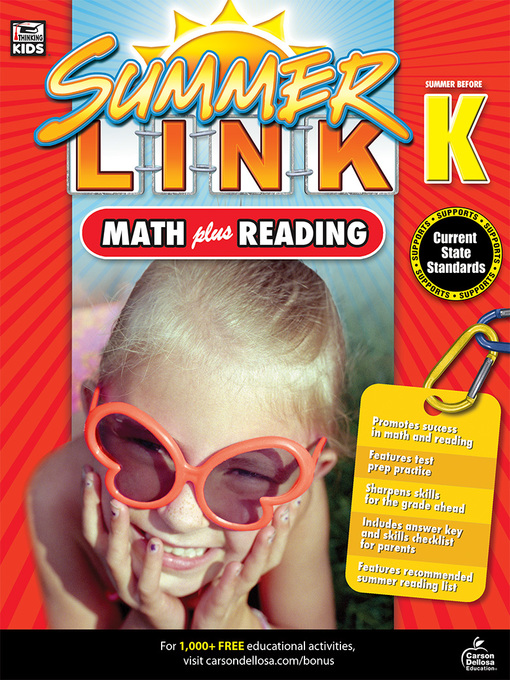 Title details for Math Plus Reading Workbook: Summer Before Grade K by Brighter Child - Available
